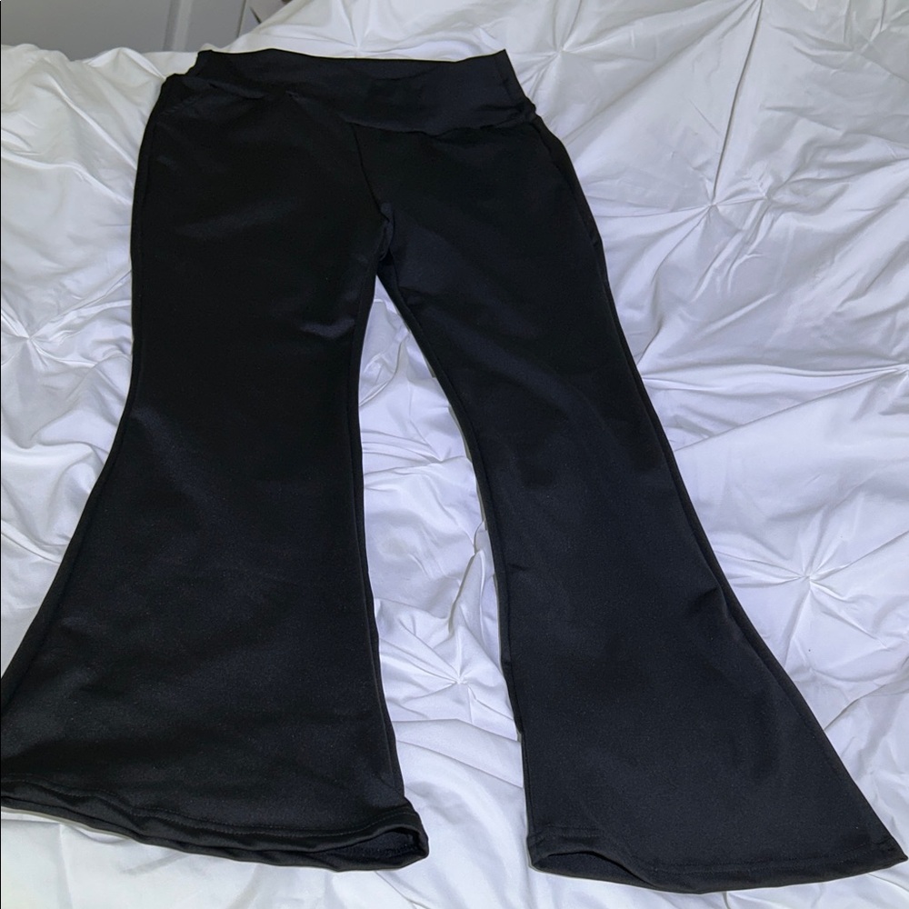 Black Flared Kids Pants